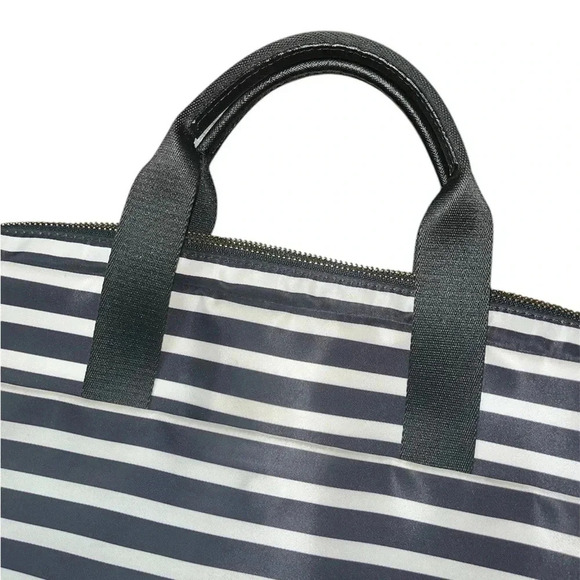 Kate Spade black and and white bag tote laptop bag travel - Picture 4 of 13